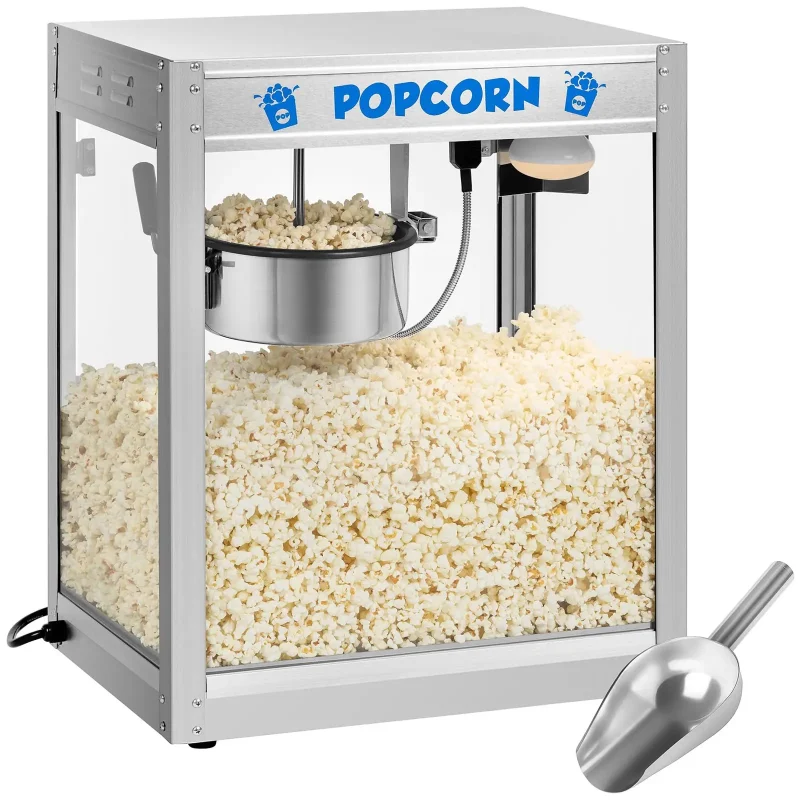 Popcornmaskine 88 L - 1350 W - rustfrit stål - 51.5 x 39 x 63 cm