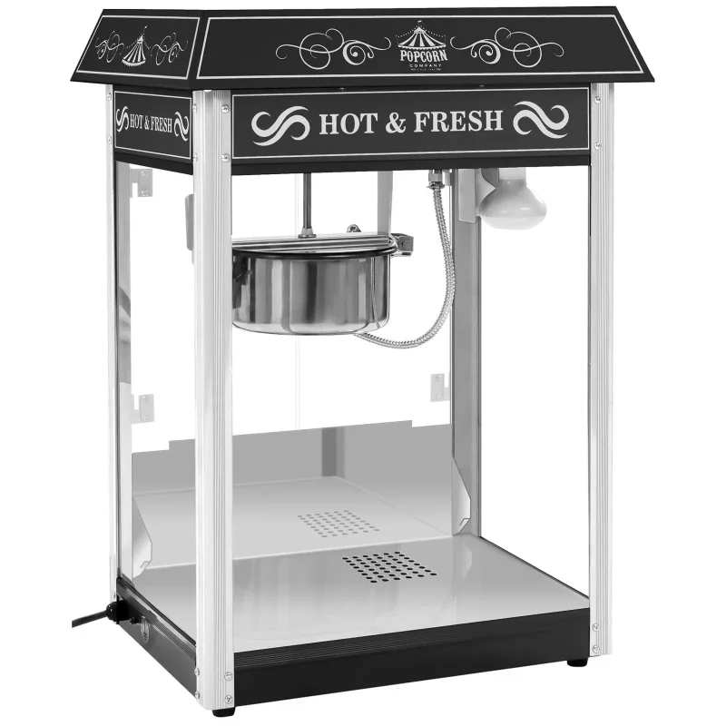 Popcornmaskine 88 L - 1600 W - sort tag - 56 x 42 x 76 cm