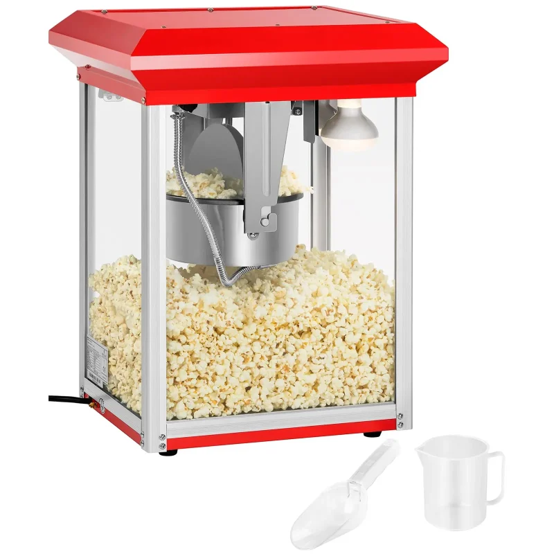Popcornmaskine 48 L - 1350 W - rød - 8 ounce - 37.5 x 45.6 x 59 cm