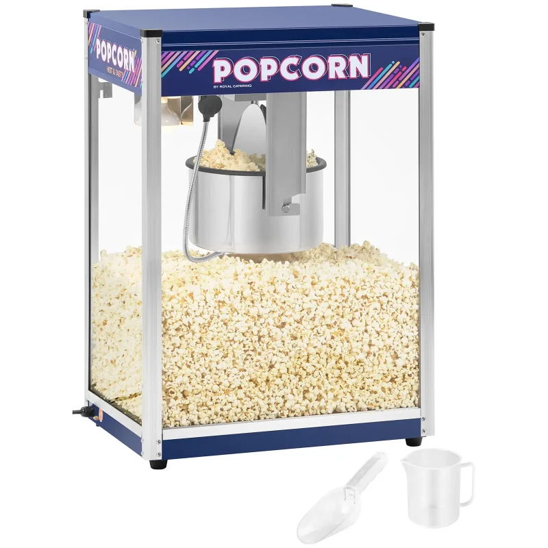 Popcornmaskine XXL 193 L - 2350 W - blå - 16 ounce - 52 x 62 x 88 cm