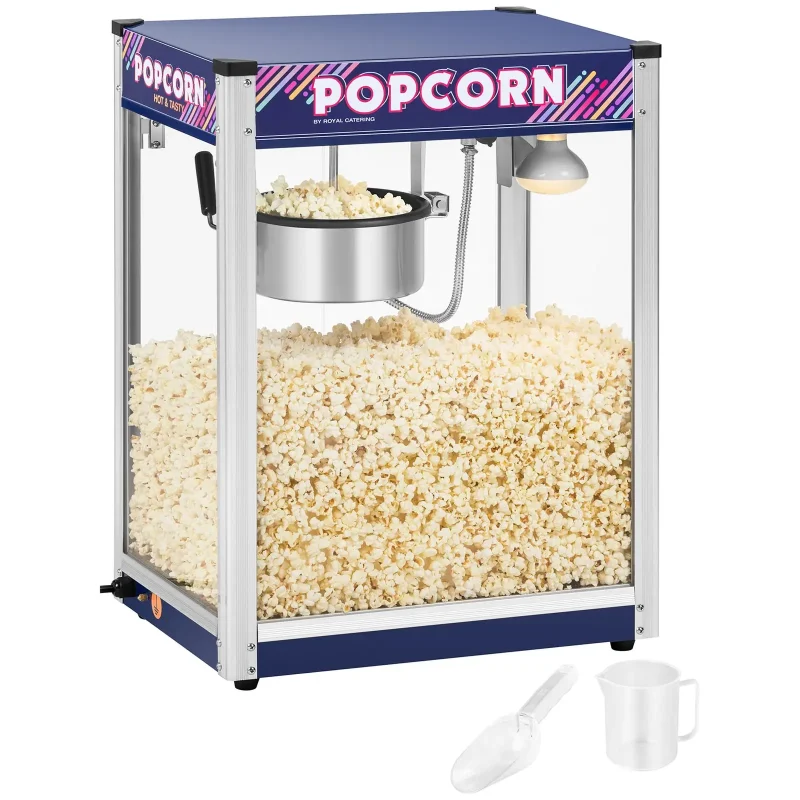 Popcornmaskine 88 L - 1350 W - blå - 8 ounce - 37 x 52.5 x 68 cm
