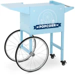 Vogn til popcornmaskine - blå - 93 x 48 x 88.5 cm - Slushicebutik Vogn til popcornmaskine - blå - 93 x 48 x 88.5 cm