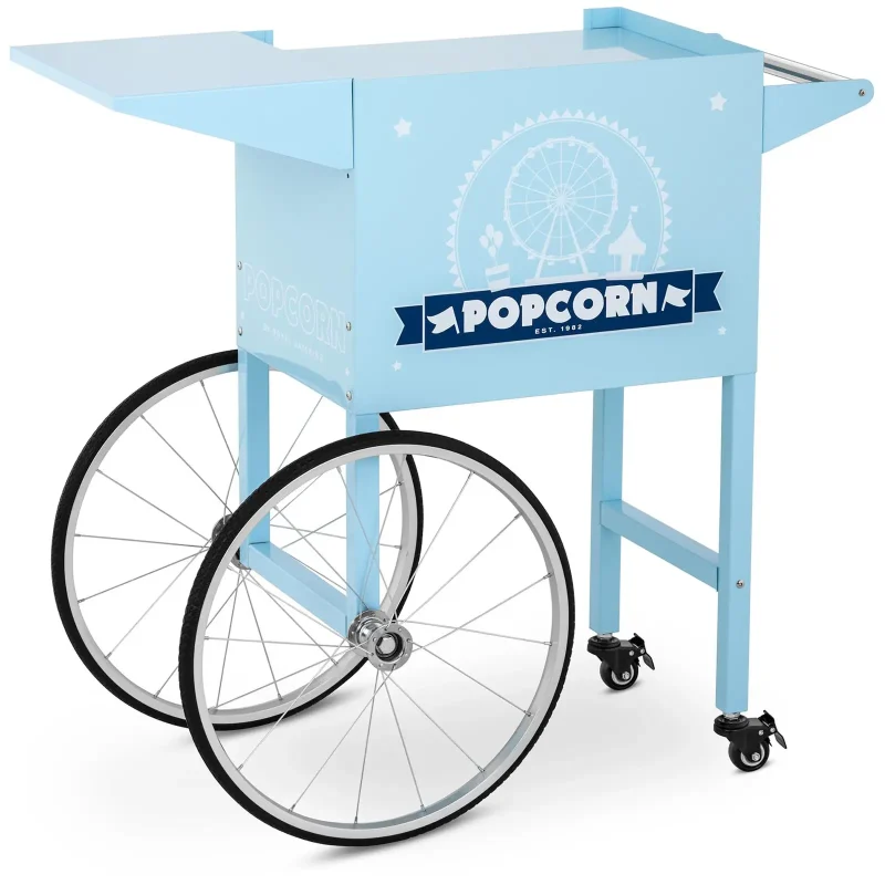 Vogn til popcornmaskine - blå - 93 x 48 x 88.5 cm