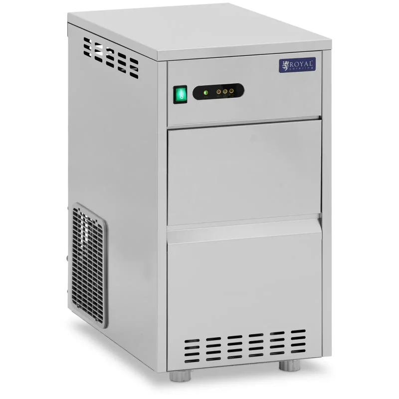 Isterningmaskine 25 kg/24 t - 240 W - 500 x 330 x 605 mm - Slushicebutik Isterningmaskine 25 kg/24 t - 240 W - 500 x 330 x 605 mm